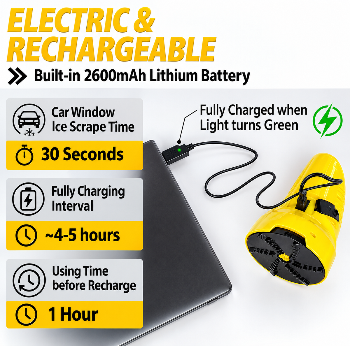 Balvint™ Rechargeable Handheld Ice Scraper